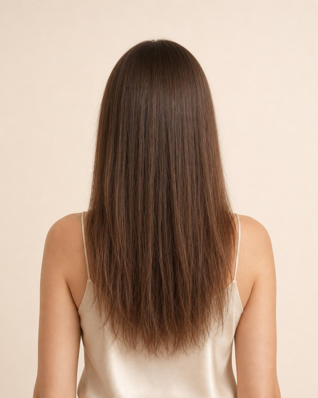 Antes: pelo liso, apagado y encrespado